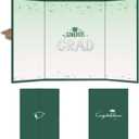 DYIRBIIY 18"X12" Graduation Signature Board, Class of 2025 Grad Guest Book Alternative for College & High School Students, Congrats Graduate Gift, Party Supplies & Decorations(Green) - A03