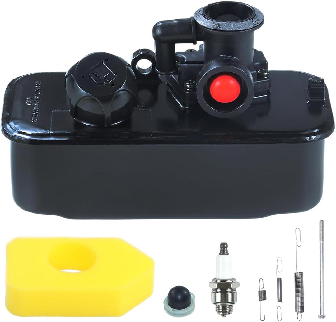 GELASKA 494406 Metal Fuel Tank with 795477 Carburetor 698369 694394 Primer Bulb Replace 498811, 699660, 794147, 794161, 795469 for 9J900, 9L900, 9S500, 9T500, 9T700, 9B900, 9C900, 10A902 Engines