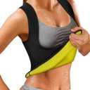 Women's Sport Hot Sweat Slimming Neoprene Shirt Vest Body Shapers for Weight Loss No Zipper Gray Sauna Tank Top (Medium)