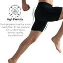 6 Pack Compression Shorts with Pocket Men Sports Workout Performance Athletic Running Underwear Shorts Spandex (Black, S)