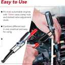 Dreyoo 13mm Valve Adjustment Tool Jam Nut, Slotted Valve Adjusting Stud, Valve Grinding Tool Compatible with Honda/Nissan Auto Vehicle Engines, Valve Lapping Guiding Removal Tool