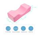 Comfortable Eyelash Extension Neck Pillow, Memory Foam Neck Contour Pillow for Sleeping Support, Beauty Salon Lash Grafting Pillow, Removable Pink Velvet Cervical Pillow