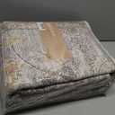 RYB HOME Bedroom Area Rug 6x9, Floral Vintage Machine Washable Boho Rug for Bedroom Living Room, Large Soft Faux Wool Carpet for Dining Room Office Non Slip Rug, Greyish Green