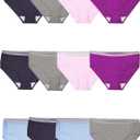 Fruit of the Loom Women's Eversoft Cotton Underwear Multipacks, Tag Free & Breathable, Size 9