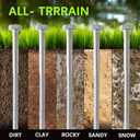 12pcs 3/8 x 12 inch Heavy Duty Camping Ground Anchors, Non-Rust Tent Stakes Screw in Kit for Securing Animals, Trampoline, Carports, Canopies, Sheds, Swing Sets, Ground Anchors for High Winds