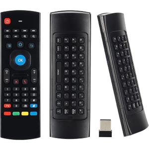 MX3 Air Mouse Mini Keyboard Wireless Remote, 2.4G Multifunctional Fly Mouse with Infrared Learning for Android Smart TV Box, 3-Gyro and 3-Gsensor, Projector HTPC Mini PC, Xbox 360