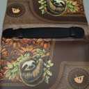 Men Brown Bible Cover Sloth Print Women Bible Carrying Case Church Bag with Multiple Pockets, Bible Case with Top Handle (Medium)