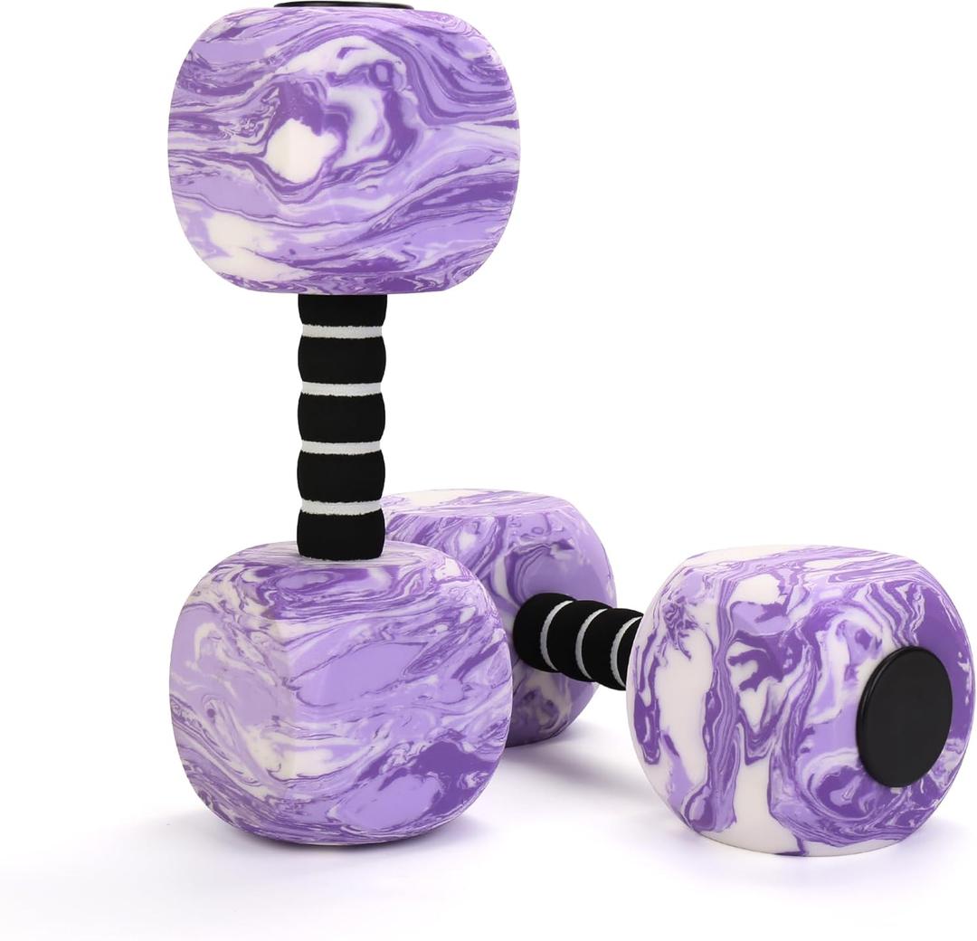 Water Weights for Pool Exercise, EVA-Foam Water Aerobics Equipment, Pool Weights for Women,Kids,Seniors, Water Workouts, Weight Loss (Purple)