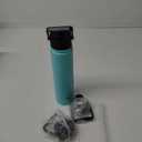 Insulated Water Bottle 24oz Stainless Steel Sport Bottles with 3 Lids,Turquoise