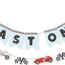 Race Car Fast One Banner - Fast One Birthday Decorations,Racing 1st Birthday Banner,Race Car Party Decor