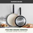 GreenPan Rio Advanced 10" and 12" Frying Pan Skillet Set, Ceramic Nonstick PFAS-Free Pans, Induction Ready, Dishwasher and Oven Safe, Black