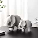 Modern Simple Ceramic White Elephant Living Room Home Office Decoration (Small White Elephant)
