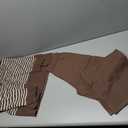 Two Piece Women Sweatsuits Stripe Quarter Zip Long Sleeve Sweater Knitted Stripe Pullover Sweatshirts Lounge Sets Size L