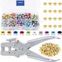 Eyelet Hole Punch Pliers, 3/16 in(5mm) Eyelet Grommet Pliers Kit Metal Eyelets Kits with 400PCS Multicolor Grommets Shoe Eyelets Grommet Sets for Leather Fabric Belt Clothes Decorative Repair