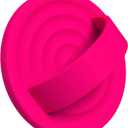 Upgraded Magnetic Phone Grip, Liquid Silicone Soft and Portable, Removable Finger Loop Ring Grip Holder for iPhone, Strong Magnetic Attraction, Compatible with MagSafe Phone Case, Neon Pink