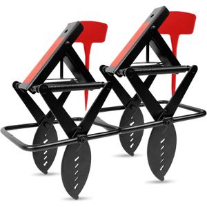 Mole Traps That Kill Best, 2 Pack Scissor Mole Trap, Sleek Black Stainless Steel Finish