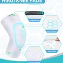 HiRui Knee Pads for Kids Youth Adult, Basketball Baseball Knee Brace Knee Support, Collision Avoidance Kneepad Compression Knee Sleeve for Volleyball Football Cycling Running-1Pair (White, XS), X-Small