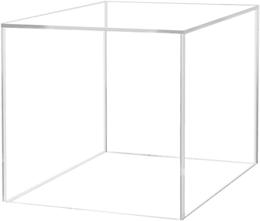 8 Inch One Piece Box Clear Acrylic Display with One Open Side No Lid Versatile One Piece Square Plexiglass Retail Product Riser or Merchandise Storage Bin No Assembly by Marketing Holders