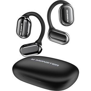 Monster Open Free AC100 Open Ear Headphones, Bluetooth 5.3 Wireless Headphones with Earhooks, Immersive Stereo Sound by Dual Large Driver, Clear Talk, 30H Playtime, Waterproof Sport Earbuds for Running