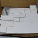 6 Tier Greeting Card Display Stand White Bamboo and Acrylic Sticker Display Stand Trading Card Holder Retail Photos Shelf for Vendors Craft Collection & Show