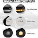 Left Driver Side Mirror for 2013 2014 2015 2016 Ford Fusion Sedan S SE SE Hybrid,Power Mirror with Heated,In-housing Signal Light,Puddle Lights,Manual Folding,Ford Fusion Mirror  Passenger Side, Black