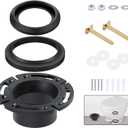 boeemi RV Toilet Seal and Socket Floor Flange Kit, Replace for Aqua Magic Style Plus, Style II and Residence, 385345892 Flange and 34120 Waste Ball Seal, 3 in 1 Combo