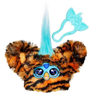 Furby Furblets Ty-Bee Mini Friend, Electronic Plush Toys for Girls & Boys, Orange Tiger, Speaks Furbish & Plays Music, Series 5, Back to School Gifts, Ages 6+