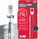CDN Digital Candy Thermometer Long 8'' Stainless Steel Stem, Adjustable Pot Clip, Preset Candy Stages with Audio/Visual Alerts, Instant Read For Cooking, Deep Frying & Oil - DTC450