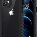 Lanhiem for iPhone 12 Case, Waterproof Dustproof Shockproof Case with Built-in Screen Protector [Not for iPhone 12 Pro], Full Body Underwater Protective Cover for iPhone 12 6.1 inch -Black