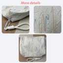 Makeup Bag Toiletry Bag for Womencute Cosmetic Bag with Relief Design, Can Accommodate Various Cosmetic AccessoriesWhite