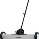 Toolwiz Magnetic Pick Up Sweeper with Wheels 24-inch Large Magnet Pickup Lawn Sweeper Roofing Tools, 33Lbs Yard Tools with Telescoping Holder and Quick Release Latch for Heavy Duty Metal Clean up