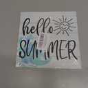 Hello Summer Wood Sign, Wood Plaque Table Art Sign, Summer Sunshine Sign, Decorative Wooden Table Sign, Summer Home Decor, Signs for Home Decor Shelf, Ocean Style Table Decor, Summer Lover Sign