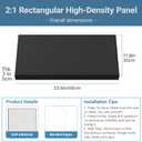 4 Pack High-Density Core with Fabric Cover Acoustic Panels 24122 In Self-Adhesive Soundproofing and Sound-Absorbing Wall Panels for Echo Reduction in Studio, Theater, or Recording (Midnight Black)