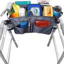 Aliseniors Upgraded Walker Basket Walker Accessories for Folding Walker with Water Cup Holder - Multi Pockets Basket for Walker for Seniors - Big Capacity & Never Tipping Over Walker Bag