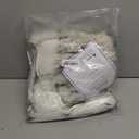 duduta White Black Faux Sheepskin Throw Rug 2x3 ft, Fluffy Shag Fur Chair Cover Small Bedside Dorm Rug Non Slip Machine Washable, White Black, 2' x 3'