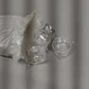 Frjjthchy 12 Pcs Stainless Steel Bead Side Napkin Rings Delicate Serviette Buckles (Silver)