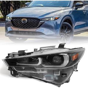 Huray Headlight Assembly for Mazda CX-5 CX5 2022 2023 2024 w/o AFS LED DRL LH Front Projector Headlamp OE Factory Replacement for KPF151030 Left Driver Side