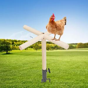 Chicken Perch Toy for Coop - Chicken coop Accessories-Wooden Stand with Metal Plug - Backyard Poultry Accessory for Roosters, Chicks, Parrots - Fun Chicken Coop Swing, 1 PCS