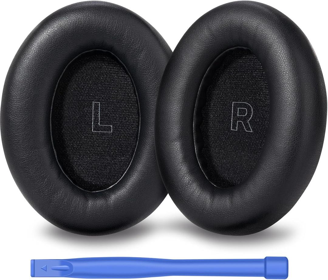 Replacement Earpads for Bose QuietComfort Ultra Premium Memory Foam Cushions with Soft Protein Leather, Enhanced Noise Isolation, Easy Installation, for Bose QC Ultra Headphones (Black)