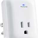 SURAIELEC Surge Protector, 1225J Wall Surge Protector Outlet with 900V VPR, Ground Protected Light Indicator for TV, Fridge, Microwave, Garage, Computer, Workshop and Gaming Devices, 15A/1875W, 1 Pack