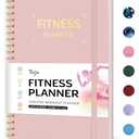 Fitness Workout Journal for Women & Men, A5(5.5" x 8.2") Workout Log Book Planner for Tracking, Progress, and Achieving Your Wellness Goals-Pink