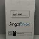 Angel Shield Durable Wood Veneer Natural Toilet Seat Metal Hinged Easy Clean Anti-scratch American Standard(Elongated,Dark Walnut) (Elongated-18.5)