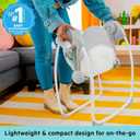 Bright Starts Portable Automatic 6-Speed Baby Swing with Adaptable Speed, Taggies, Music, Removable-Toy-Bar, 0-9 Months 6-20 lbs (Whimsical Wild)