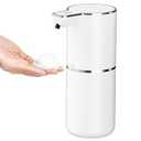 Senyan Automatic Foaming Soap Dispenser，Electric Soap Dispenser Touchless，Upgrade 4-Level Adjustable ，Rechargeable Foam Hand Soap for Kitchen, Bathroom, Wall Mount, 350ml, White