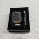 MioHHR Stainless Steel Band and Case Compatible with Apple Watch Band 44mm 42mm (Series 3/2/1), Men Metal Protective Bumper Cover for iWatch Series 6/5/4/3/2/1/SE/SE2/SE3, Silver