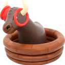 Inflatable Water Bull Ice Bucket with Rings Toss,Bull Cooler Beverage Serving Container Christmas Decorations Party Supplies for Beach Pool Barbecue Camping Interactive Gamesch