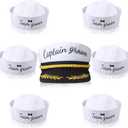 JaGely 7 Pcs Bachelor Party Favors Accessories Include 1 Captain Groom Hat and 6 Groom Sailor Hat Bachelor Party Decorations