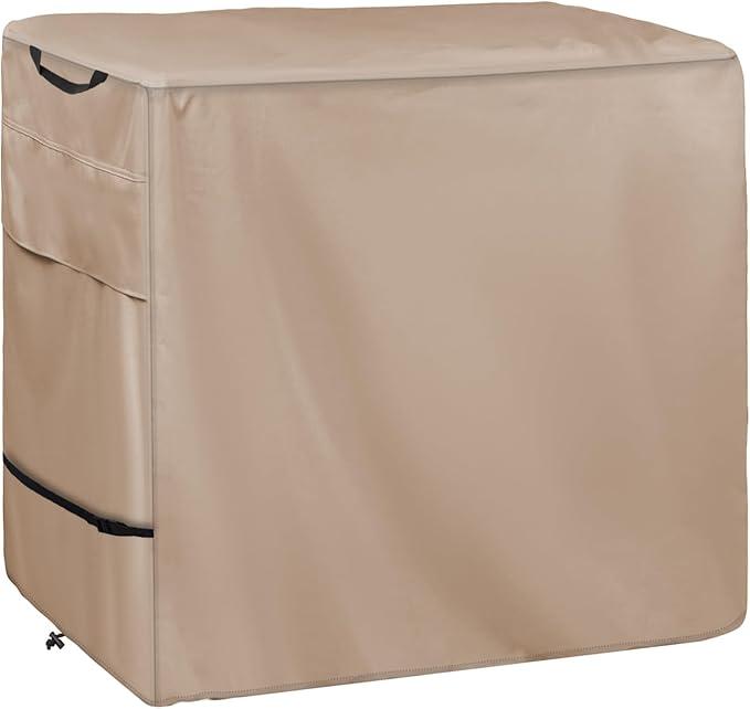WNANAN Outdoor Prep Table Cover - Heavy Duty Waterproof Cover for Outdoor Small Portable Table, Compatible with 36 inch Outdoor Utility Cart and Storage Cabinet,Khaki