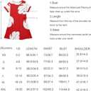 Women's Dress Costume With Pocket Hawaiian Red Dress Halloween Costume Cosplay Leaf Summer Dress (Red, XXL)