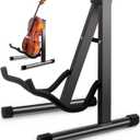 GeeWin Cello Stand,A-Frame Folding Violin Support Stand,Cello Holder for 1/8-4/4 Cellos, Guitar Stand,Guitars for Acoustic, Electric Guitar,Bass,Guitar Holder Stand,Black